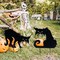Set of 2 Metal Scary Angry Cat Silhouette Decor for Outdoor Lawn Garden Yard Decoration